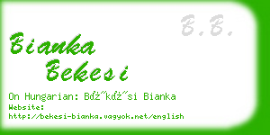 bianka bekesi business card